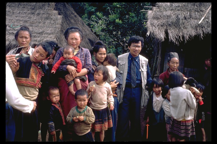 Lue Vang and villagers, Bua Chan, Thailand, 1986
