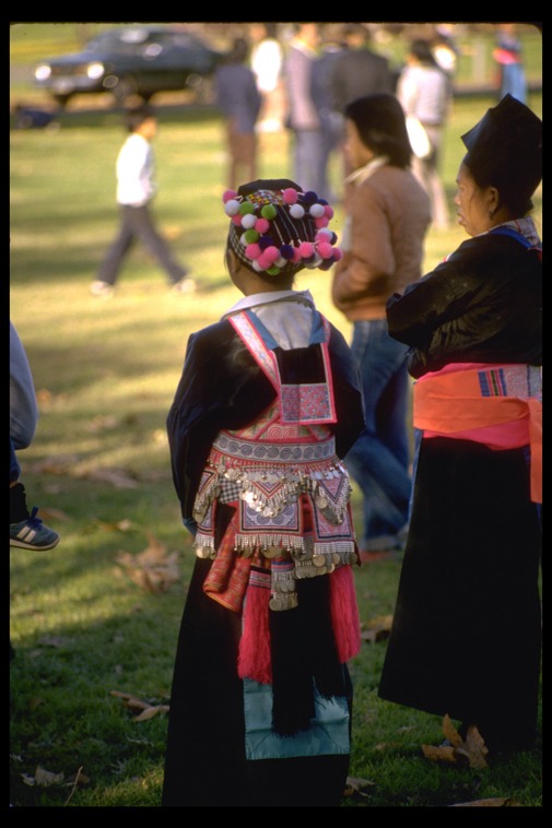 White Hmong girl and mother, Rancho Cordova, 1984