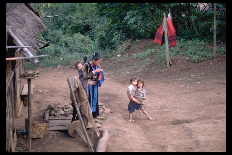 Hmong mother & kids, Thailand, 1986